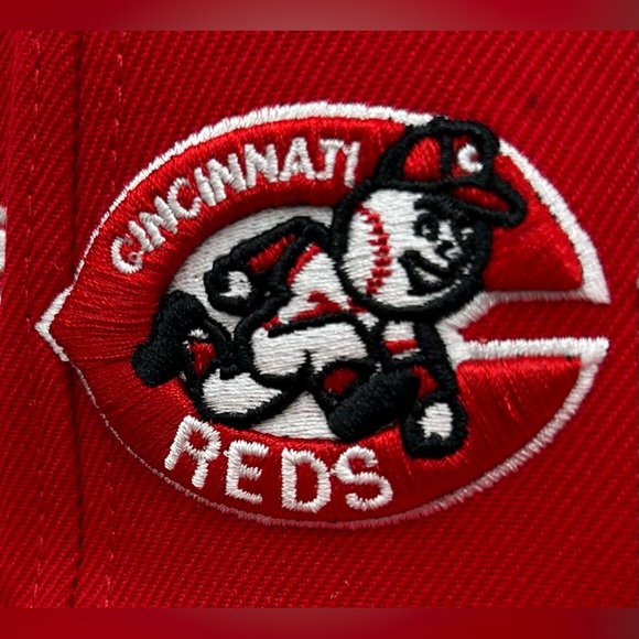 NEW Cincinnati Reds PRO STANDARD 1990 Champions Side Patch SnapBack Hat Pink UV - Picture 9 of 13